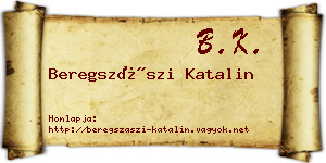 Beregszászi Katalin névjegykártya