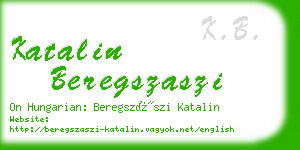 katalin beregszaszi business card